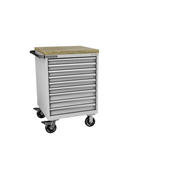 Champion Tool Storage Tool Cabinet, 9 Drawer, Light Gray, 28-1/4 in W x 28-1/2 in D x 43-1/4 in H, S15000901ILCMB8BBT-LG S15000901ILCMB8BBT-LG - main